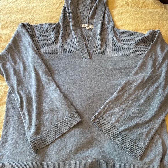 Max Studio Pullover Hoodie Women 90s Style Classic Light Soft Comfy Gray‎ NWT M - Picture 3 of 9